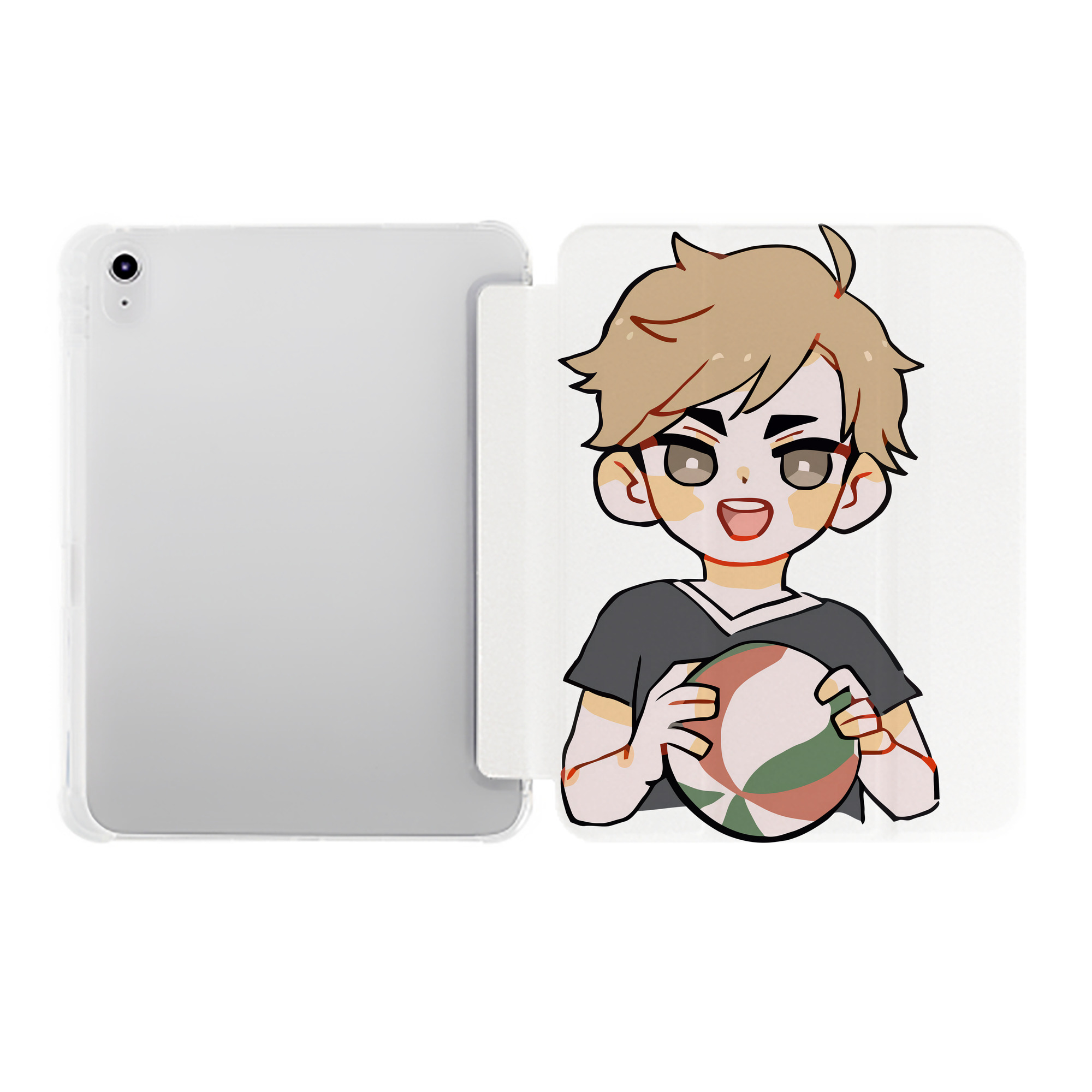 （画像用） ハイキュー!! Haikyu!! IPad ケース ペン収納付き 三つ折りスタンド PUレザー×シリコン 対応機種9.5/10.5/10.9インチ